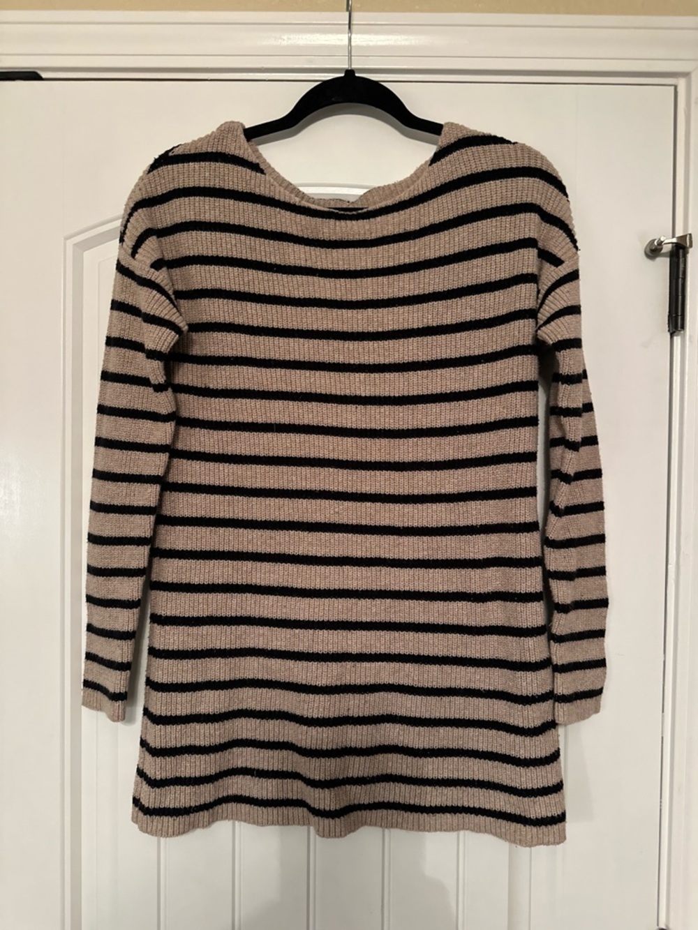Old Navy Striped Knit Pullover - Beige & Black